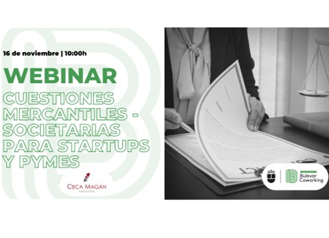 CECA MAGÁN Abogados da un Webinar para Startups y Pymes de Alcobendas sobre derecho societario y mercantil