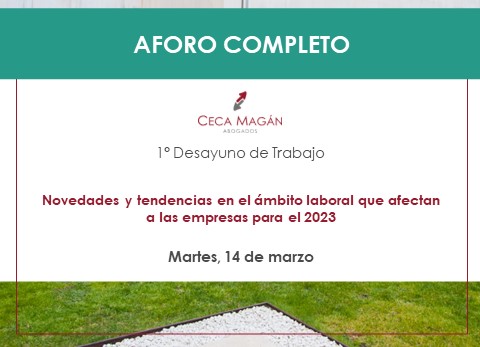 Evento presencial de CECA MAGÁN Abogados sobre las novedades y tendencias en el ámbito laboral