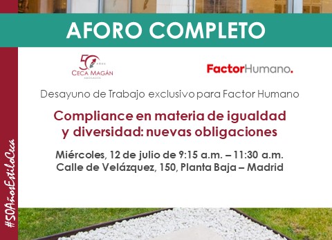 CECA MAGÁN Abogados le invita al Desayuno sobre Compliance en materia de diversidad