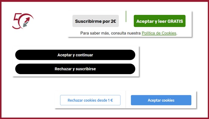 Pagar por rechazar cookies en las páginas web, CECA MAGÁN Abogados