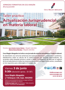  Novedades Jurisprudenciales en el ámbito Laboral