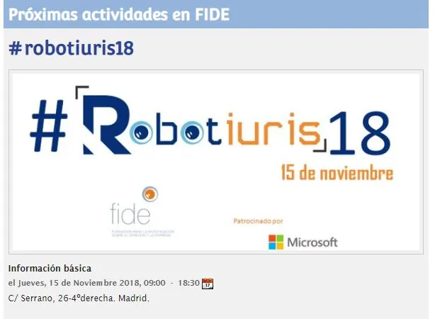 Noemí Brito interviene en el III Congreso sobre Robótica