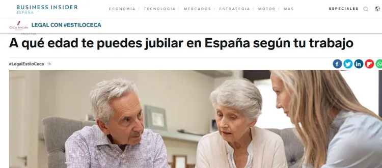 A qué edad te puedes jubilar en España según tu trabajo