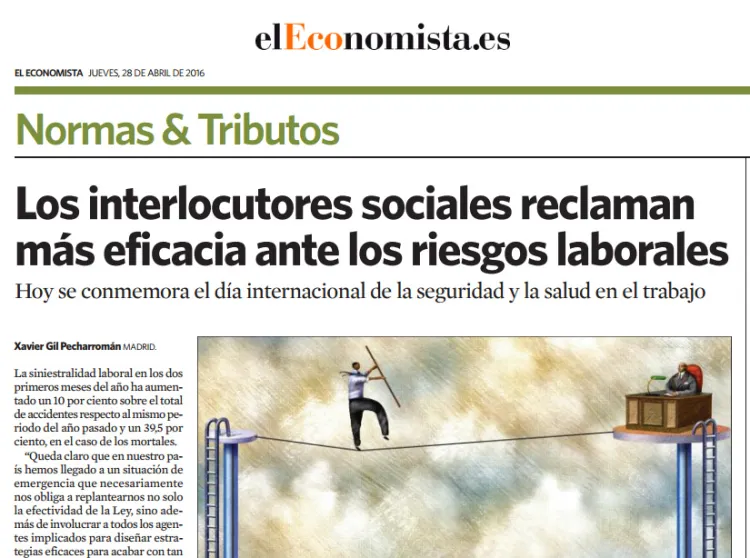 Los interlocutores sociales reclaman más eficacia ante los riesgos laborales
