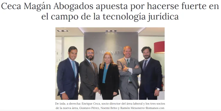 Ceca Magán apuesta por hacerse fuerte en el campo de la tecnología jurídica