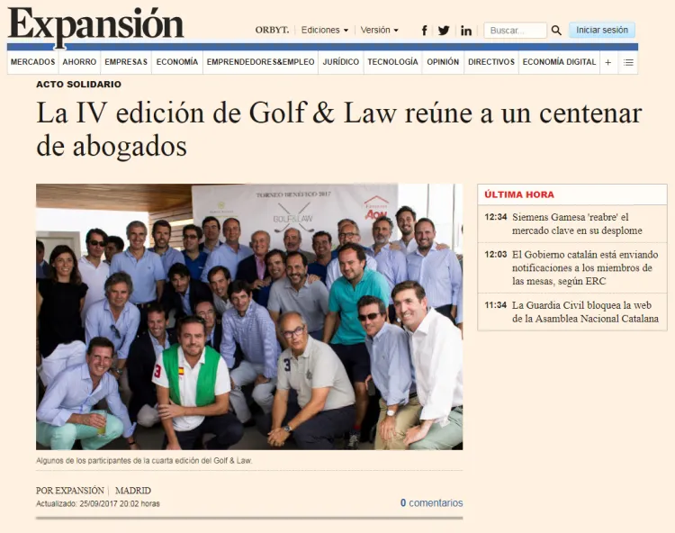 Ceca Magán participa en torneo benéfico Golf & Law