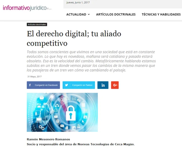 El derecho digital; tu aliado competitivo