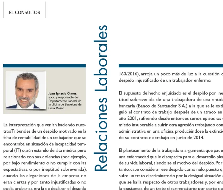 Despido de un trabajador por razón de su enfermedad, ¿factible?