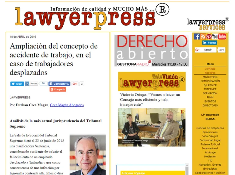 Ampliación del concepto de accidente de trabajo (Desplazados)