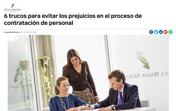 Cómo evitar prejuicios en el proceso de contratación de personal