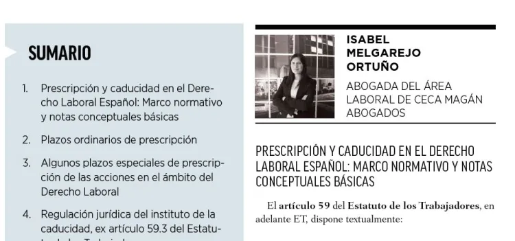 Prescripción y caducidad en el Derecho del Trabajo