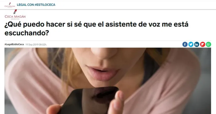 ¿Qué puedo hacer si sé que el asistente de voz me está escuchando?