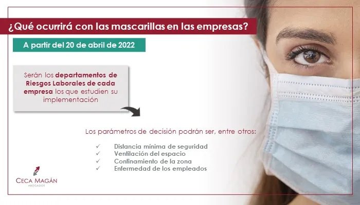 fin de mascarillas en empresas y su uso según normativa laboral