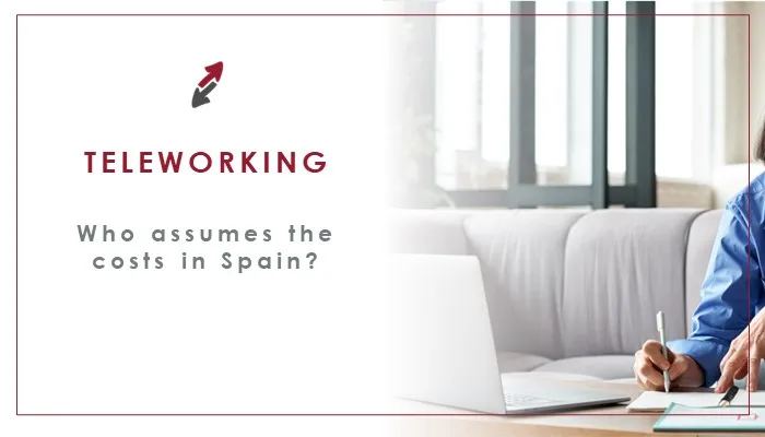 Who assumes the costs of teleworking in Spain?