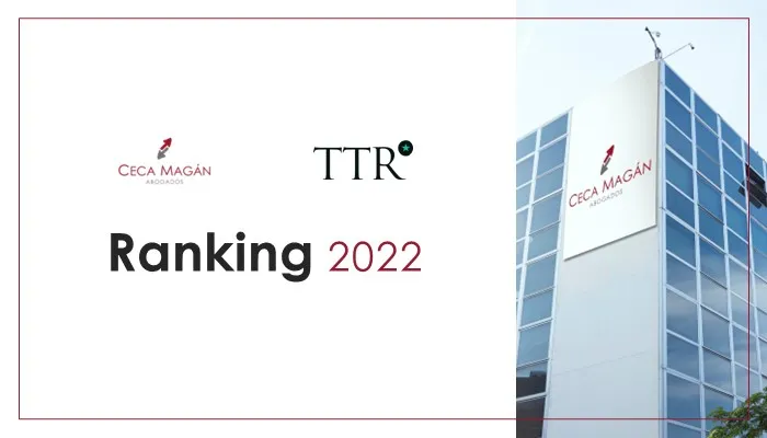 CECA MAGÁN Lawyers in the TTR 2022 ranking with the best commercial lawyers for M&A operations