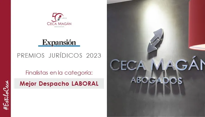CECA MAGÁN Abogados, finalista a Mejor Despacho Laboral en los VIII Premios Expansión Jurídico
