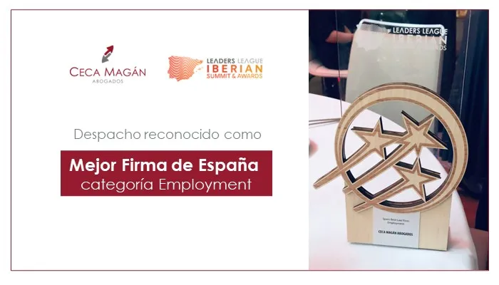 Mejor firma del año 2023 en los Iberian Leaders League Summit & Awards CECA MAGÁN Abogados