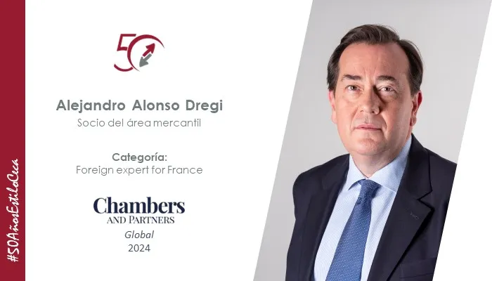 Alejandro Alonso, reconocido en el ranking 2024 de Chambers Global. Abogado mercantilista de CECA MAGÁN Abogados