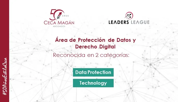 CECA MAGÁN Lawyers, Law firm recommended in data protection and technology by Leaders League 2024